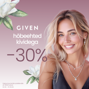GIVEN hõbeehted kividega –30%!