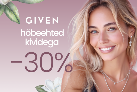 GIVEN hõbeehted kividega –30%!